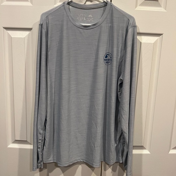Hawaiian SPF 50 Men's Steel Blue Long Sleeve Shirt - Picture 1 of 7